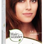 Hairwonder ilgalaikiai plaukų dažai su 9 ekologiškais ekstraktais, spalva Indijos vasara 5.4