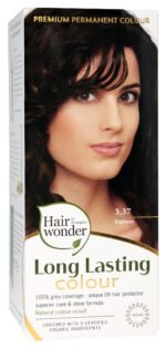 Hairwonder Ilgalaikiai plaukų dažai su 9 ekologiškais ekstraktais, spalva espresso 3.37