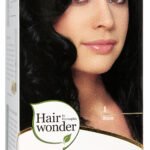 Hairwonder ilgalaikiai plaukų dažai su 9 ekologiškais ekstraktais, spalva juoda 1
