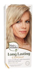 Hairwonder Ilgalaikiai plaukų dažai su 9 ekologiškais ekstraktais, spalva  labai šviesi rausvo perlinio atspalvio blondinė 9.25
