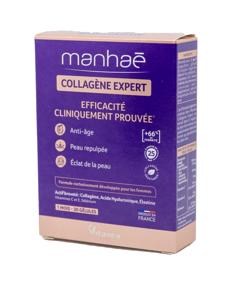 Manhae-kolageno-ekspertas_slamutis.lt_.png VITAVEA Manhae Collagen Expert Kolageno ekspertas, 30 augalinės kilmės kapsulių - Image 1