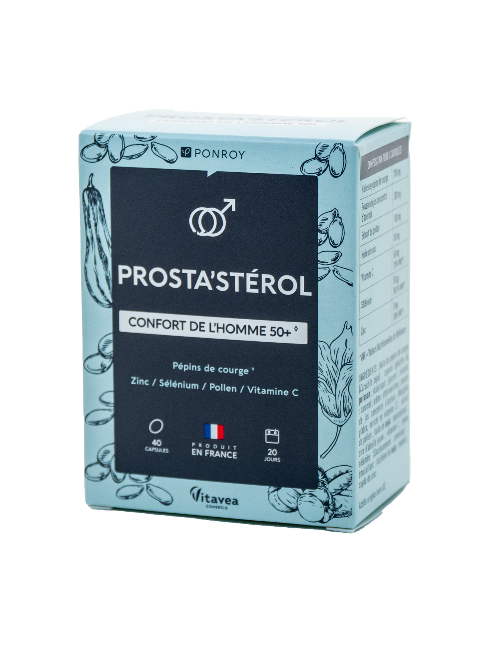 Prostasterol.png Vitavea Prosta'sterol vyrų 50+ komfortui, 40 vnt. - Image 1