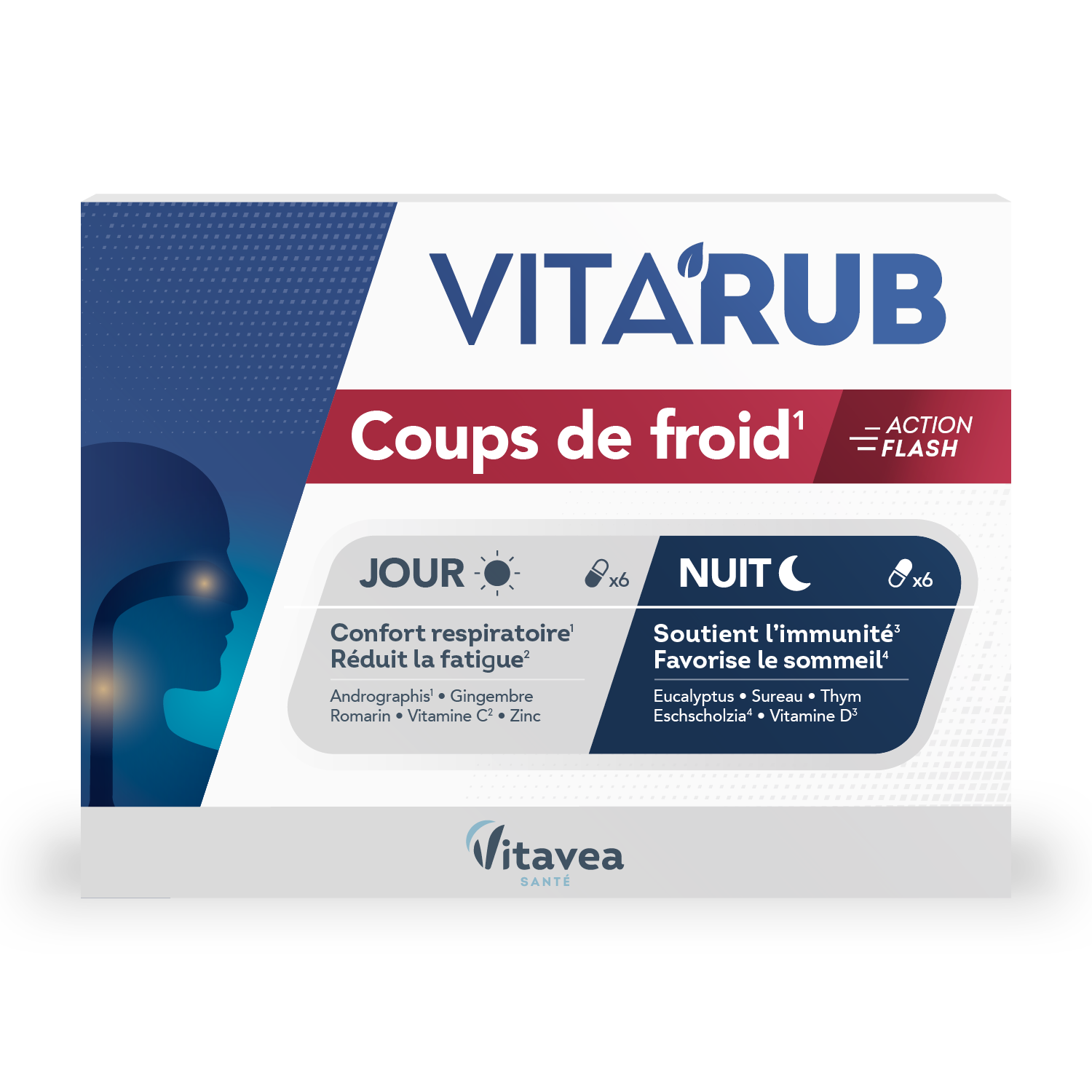VRJNV_face_vitavea__vitarubcoupsdefroid201.png Vitavea VITA’RUB Coups de Froid peršalimo laikotarpiui, 12 augalinės kilmės kapsulių - Image 1