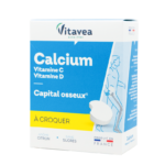 Vitavea Kalcis + vitaminai C ir D3, 24 kramtomos tabletės