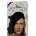 Hairwonder Colour & Care  ilgalaikiai plaukų dažai be amoniako spalva juoda 1