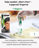 Hennaplus plaukų dažai vyrams MEN's OWN spalva vidutinė ruda - Image 5
