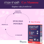 Vitavea Manhaé Cys Mannose šlapinimosi patogumui, 10 paketėlių - Image 3