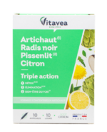 Vitavea Artišokai, kiaulpienės, ridikai ir citrinos detoksikacijai, 10 ampulių - Image 2