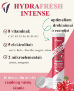 Vitavea HYDRAFRESH Intense raudonųjų vaisių skonio, 20 tirpstančių tablečių - Image 3